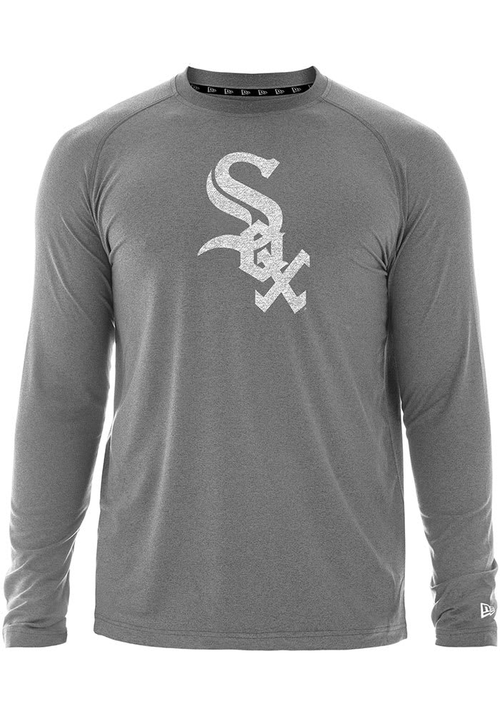 New Era Chicago White Sox Grey Full Chest Logo Long Sleeve T-Shirt