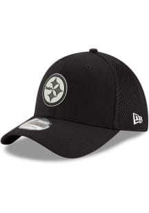 New Era Pittsburgh Steelers Mens Black GCP Black and White NEO 39THIRTY Flex Hat