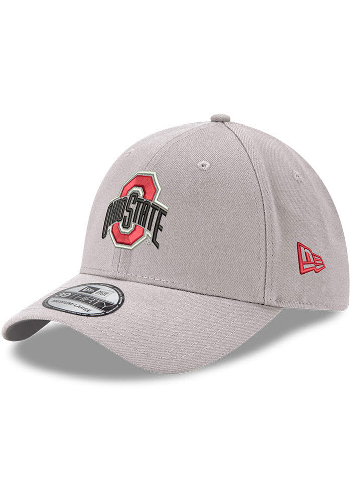 New Era Ohio State Buckeyes Mens Grey GCP 39THIRTY Logo Flex Hat