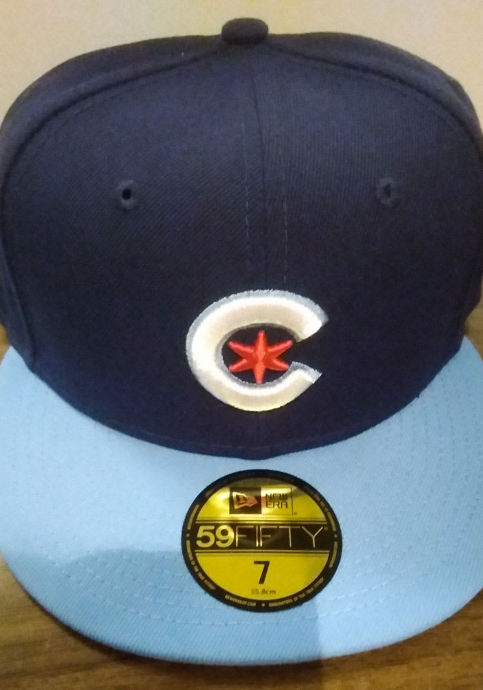 New Era Chicago Cubs Mens Navy Blue MLB21 GCP City Connect 59FIFTY Fitted Hat