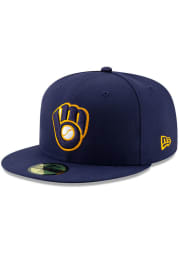 New Era Milwaukee Brewers Mens Navy Blue AC Alt 2019 59FIFTY Fitted Hat