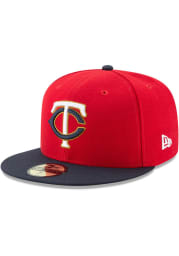 New Era Minnesota Twins Mens Red ACPERF Alt2 2017 59FIFTY Fitted Hat