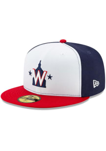 New Era Washington Nationals Mens Navy Blue Alt2 59FIFTY Fitted Hat