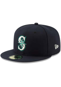 New Era Seattle Mariners Mens Navy Blue Game 2017 59FIFTY Fitted Hat