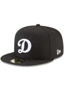 New Era Los Angeles Dodgers Mens Black Black 59FIFTY Fitted Hat