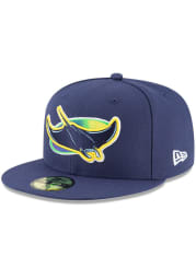 New Era Tampa Bay Rays Mens Navy Blue Alt 2018 59FIFTY Fitted Hat