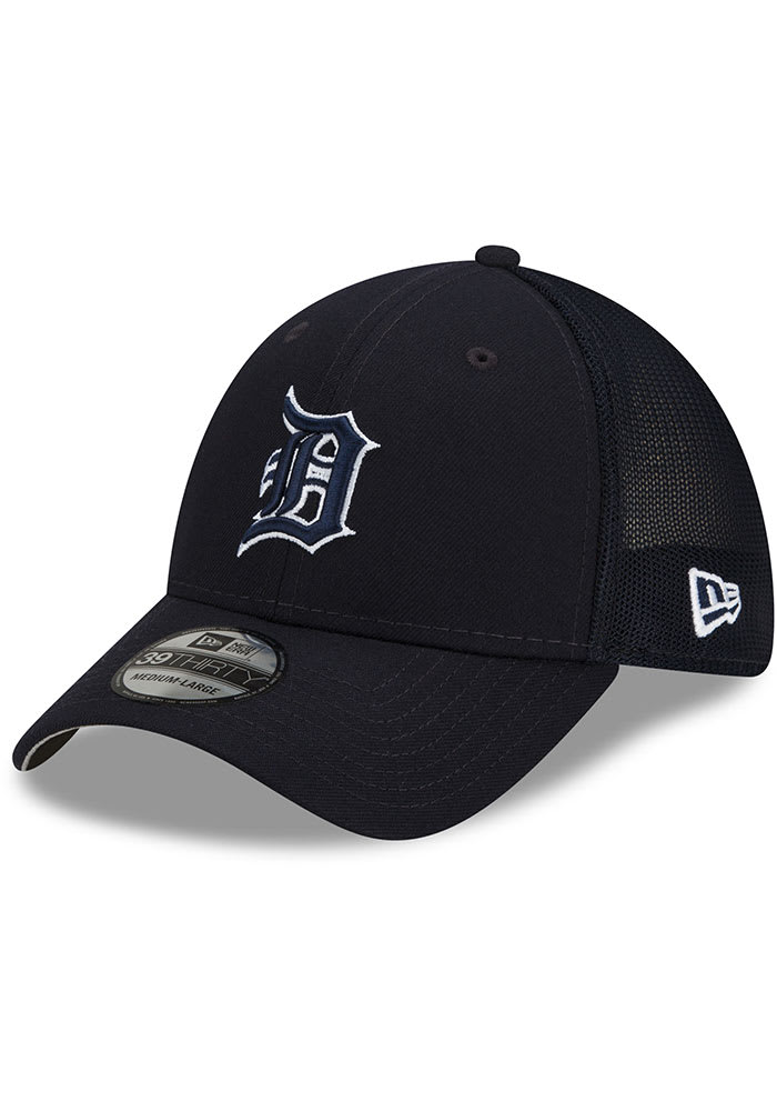 Detroit Tigers New Era Road The League 9Forty Adjustable Hat - Navy