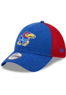 New Era Kansas Jayhawks Blue JR Shadowed 39THIRTY Youth Flex Hat