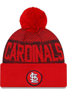 New Era St Louis Cardinals Red JR Sport Cuff Pom Youth Knit Hat