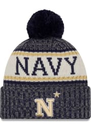 New Era Navy Midshipmen Navy Blue Sport Mens Knit Hat