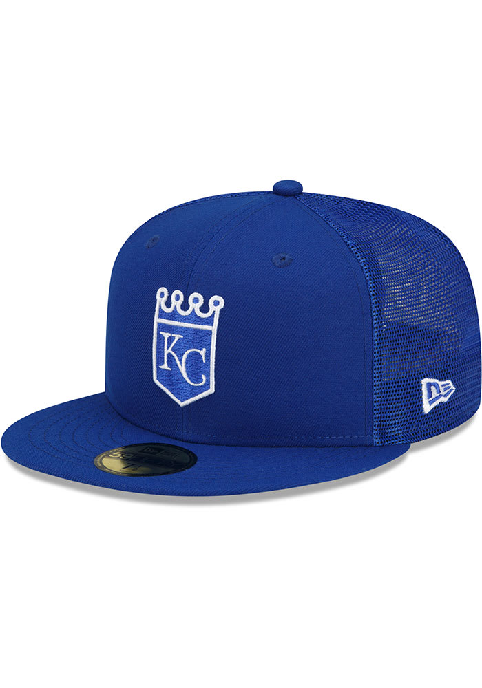 New Era Kansas City Royals Blue JR 2022 Batting Practice 59FIFTY Youth Fitted Hat