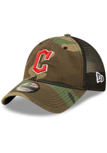 New Era Cleveland Guardians Camo Basic 9TWENTY Adjustable Hat - Green