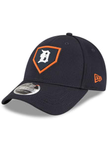 New Era Detroit Tigers 2022 Clubhouse Stretch 9FORTY Adjustable Hat - Navy Blue