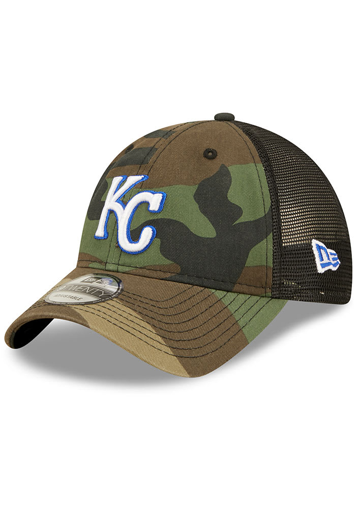 New Era Kansas City Royals Camo Basic 9TWENTY Adjustable Hat - Green