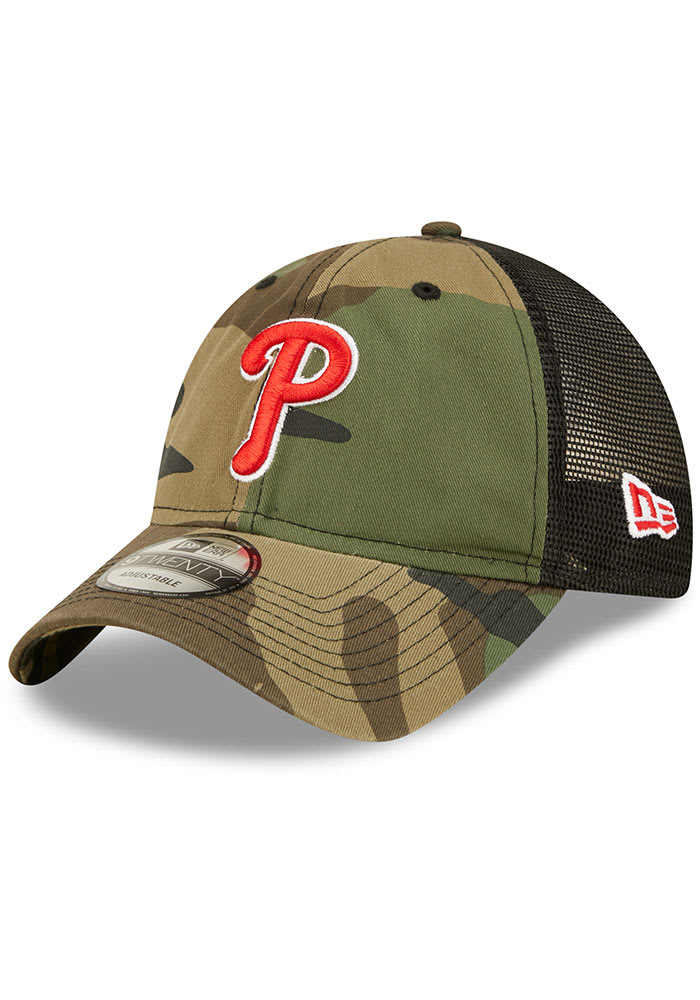 Philadelphia Phillies Hat Snapback Hat Camo & Red Bill Ball Cap
