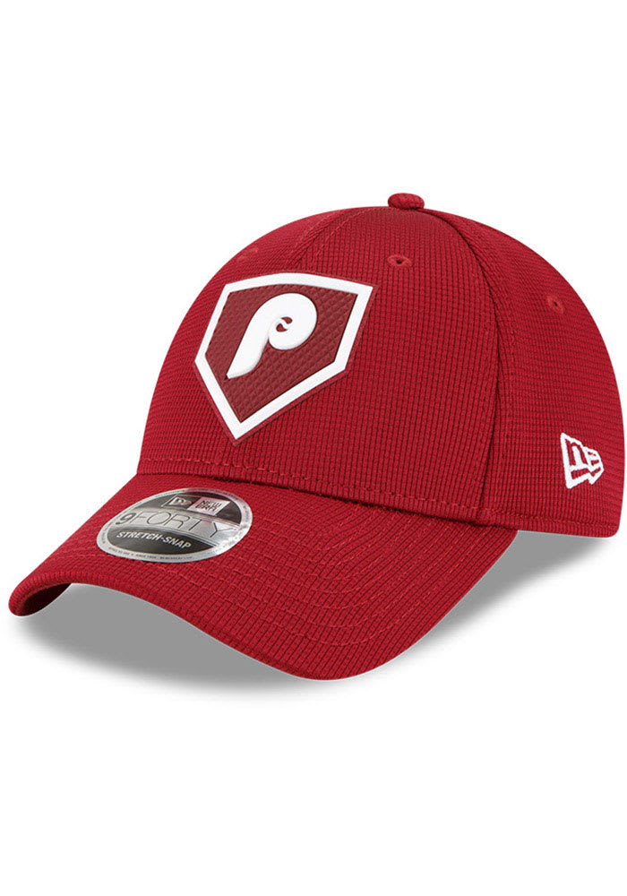 New Era Philadelphia Phillies Retro 2022 Clubhouse Stretch 9FORTY Adjustable Hat - Maroon