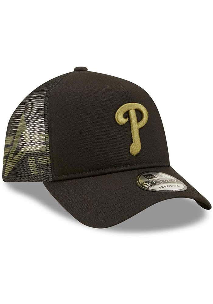 New Era Philadelphia Phillies Alpha 9FORTY Adjustable Hat - Black