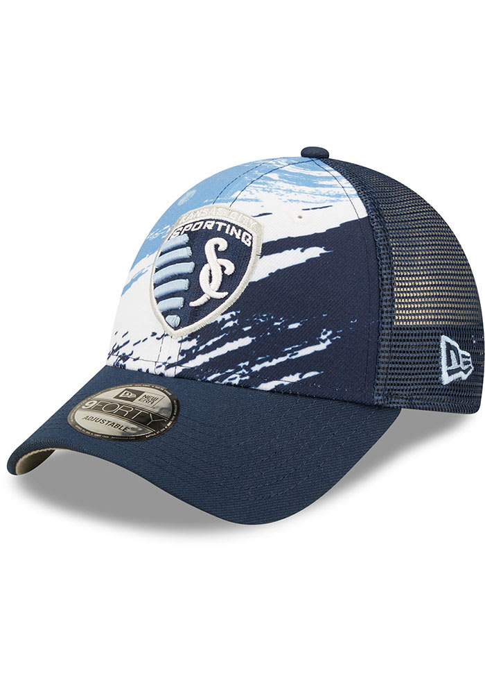 New Era Sporting Kansas City Marble 9FORTY Adjustable Hat - Navy Blue