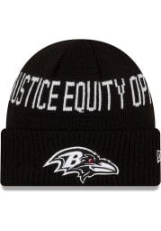 New Era Baltimore Ravens Black NFL 2021 Social Justice Knit Mens Knit Hat