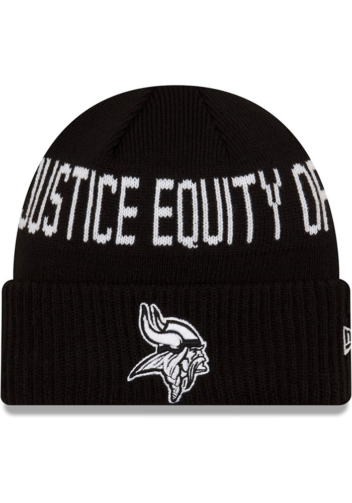 New Era Minnesota Vikings Black NFL 2021 Social Justice Knit Mens Knit Hat