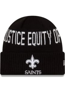 New Era New Orleans Saints Black NFL 2021 Social Justice Knit Mens Knit Hat