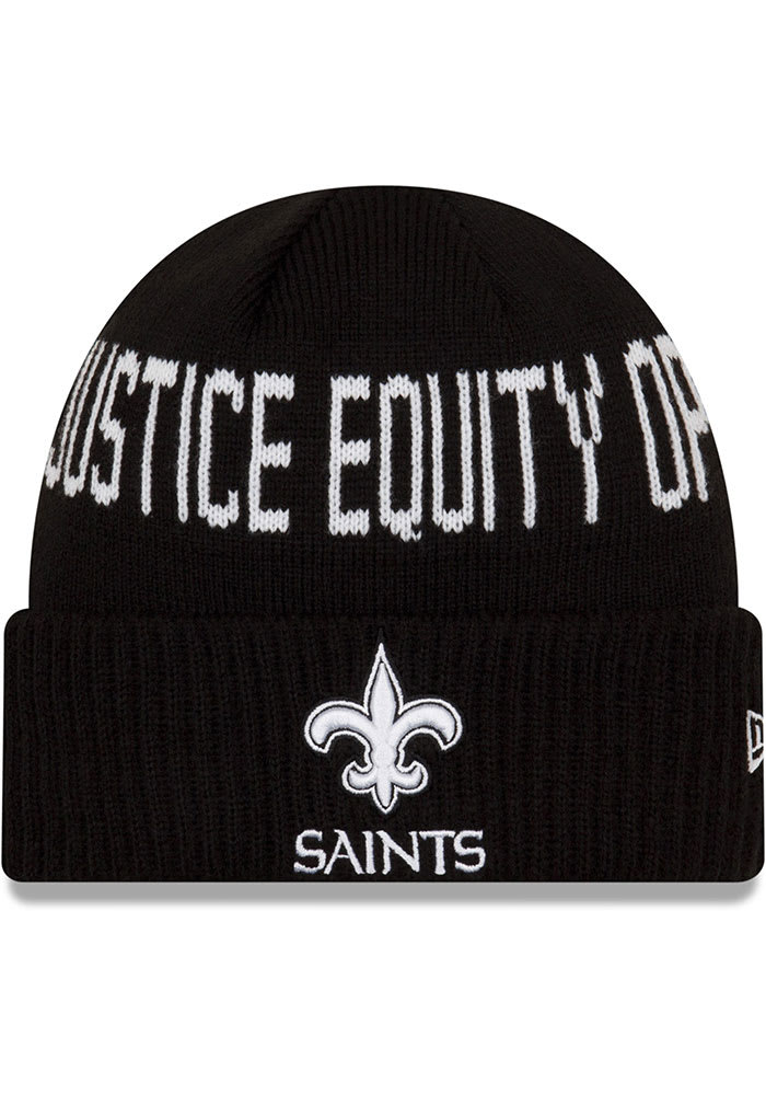 New Era New Orleans Saints Black NFL 2021 Social Justice Knit Mens Knit Hat