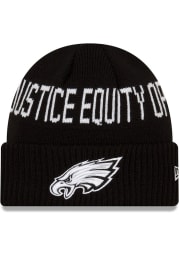 New Era Philadelphia Eagles Black NFL 2021 Social Justice Knit Mens Knit Hat