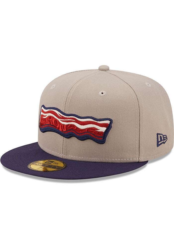 New Era Lehigh Valley Ironpigs Mens Grey MiLB 2022 Authentic Collection Fitted Hat