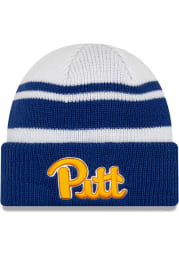 New Era Pitt Panthers White Cozy Cuff Mens Knit Hat