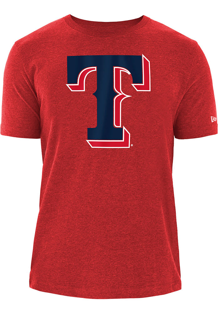 New Era Texas Rangers Red 4th Of July Bi-Blend Short Sleeve T Shirt