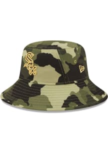 New Era Chicago White Sox Green 2022 Armed Forces Day Mens Bucket Hat