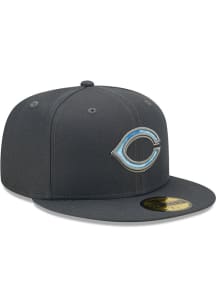 New Era Cincinnati Reds Mens Charcoal 2022 Fathers Day 59FIFTY Fitted Hat