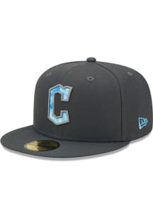 New Era Cleveland Guardians Mens Charcoal 2022 Fathers Day 59FIFTY Fitted Hat