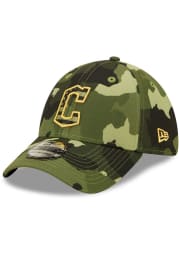 New Era Cleveland Guardians Mens Green 2022 Armed Forces Day 39THIRTY Flex Hat