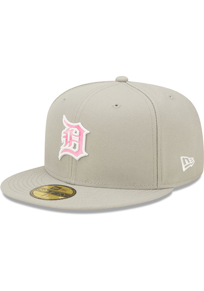 New Era Detroit Tigers Mens Grey 2022 Mothers Day 59FIFTY Fitted Hat