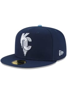 New Era Kansas City Royals Mens Blue 2022 City Connect 59FIFTY Fitted Hat