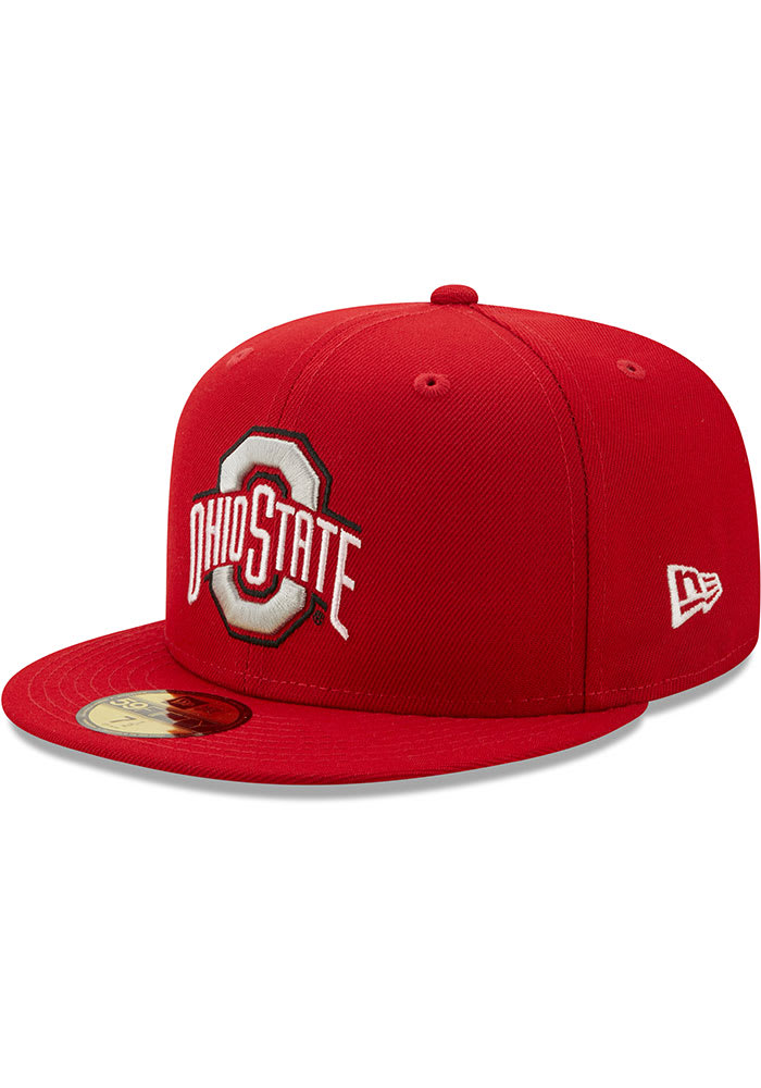 New Era Ohio State Buckeyes Mens Red City Side 59FIFTY Fitted Hat