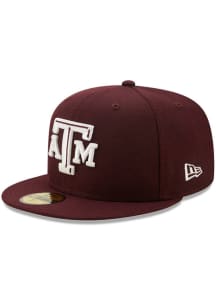 New Era Texas A&amp;M Aggies Mens Maroon City Side 59FIFTY Fitted Hat