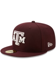 New Era Texas A&M Aggies Mens Maroon City Side 59FIFTY Fitted Hat
