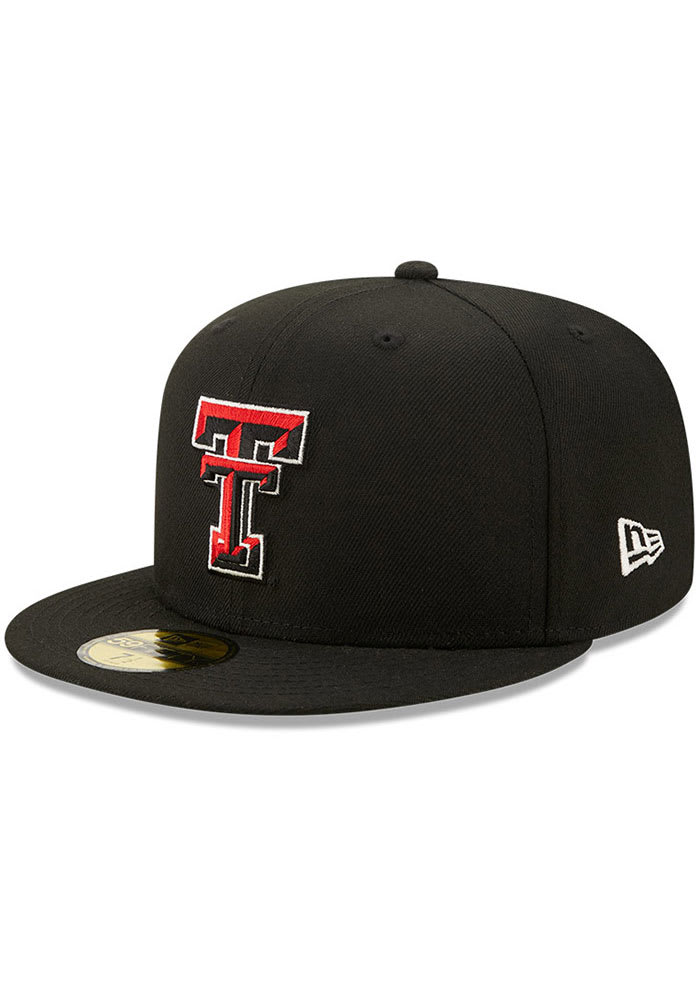 New Era Texas Tech Red Raiders Mens Black City Side 59FIFTY Fitted Hat