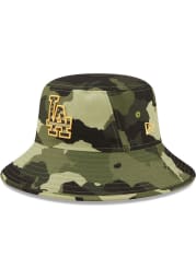 New Era Los Angeles Dodgers Green 2022 Armed Forces Day Mens Bucket Hat