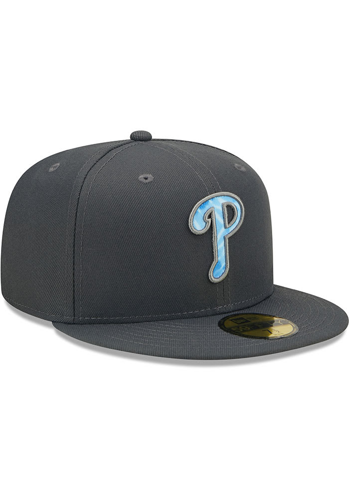 New Era Philadelphia Phillies Mens Charcoal 2022 Fathers Day 59FIFTY Fitted Hat