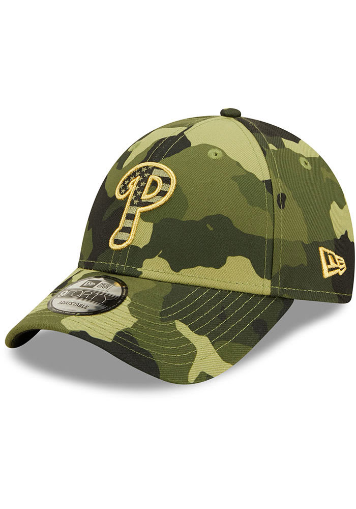New Era Philadelphia Phillies 2022 Armed Forces Day 9FORTY Adjustable Hat - Green
