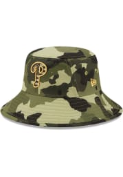 New Era Philadelphia Phillies Green 2022 Armed Forces Day Mens Bucket Hat