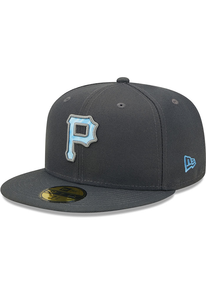 New Era Pittsburgh Pirates Mens Charcoal 2022 Fathers Day 59FIFTY Fitted Hat