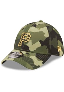 New Era Pittsburgh Pirates Mens Green 2022 Armed Forces Day 39THIRTY Flex Hat