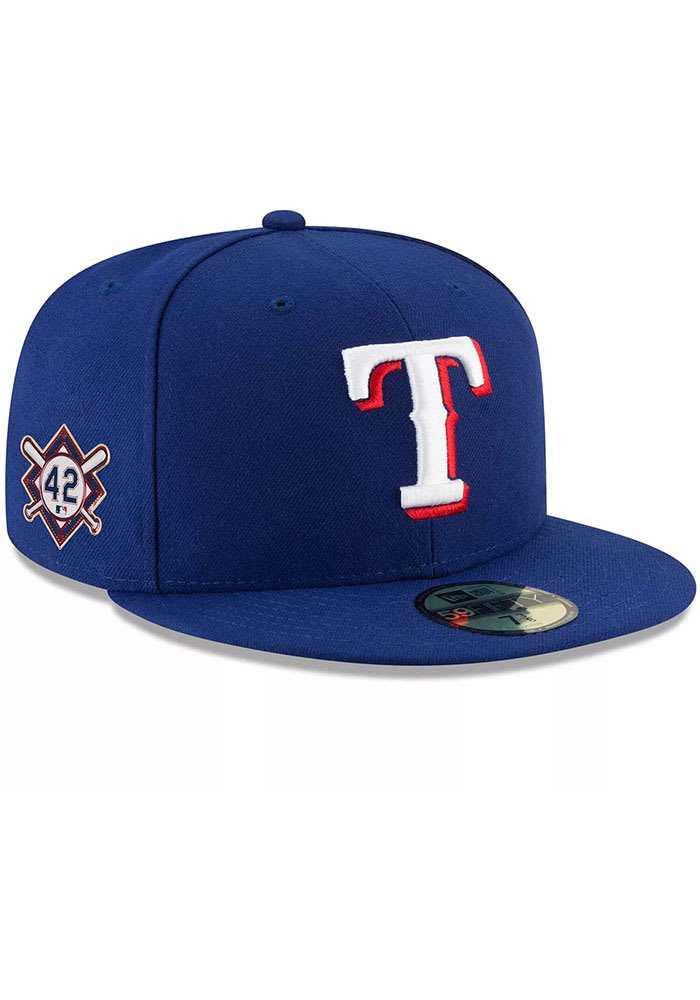 Men's Texas Rangers New Era Blue Jackie Robinson Day Low Profile 59FIFTY  Fitted Hat