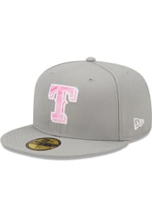 New Era Texas Rangers Mens Grey 2022 Mothers Day 59FIFTY Fitted Hat