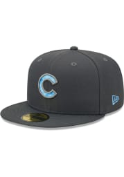 New Era Chicago Cubs Mens Charcoal 2022 Fathers Day 59FIFTY Fitted Hat