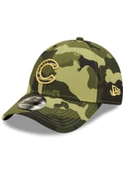 New Era Chicago Cubs 2022 Armed Forces Day 9FORTY Adjustable Hat - Green